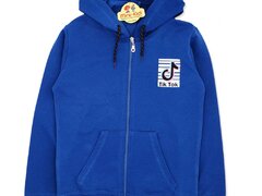 Hanorac bumbac copii 5-12 ani, tik tok, albastru